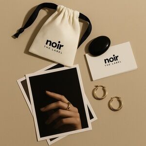 Noir The Label Gold Hoop Earrings